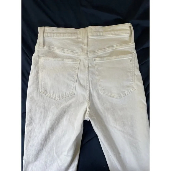 Madewell Classic Straight‎ Jeans White Denim Size 27 Stretch Pockets Comfort - Picture 6 of 9